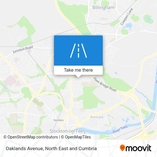 Oaklands Avenue map