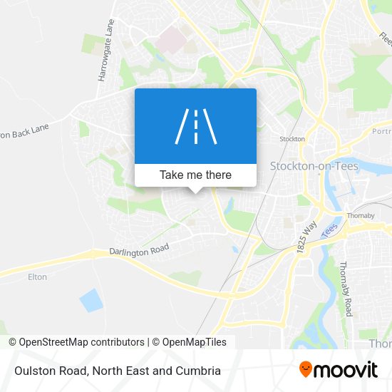 Oulston Road map
