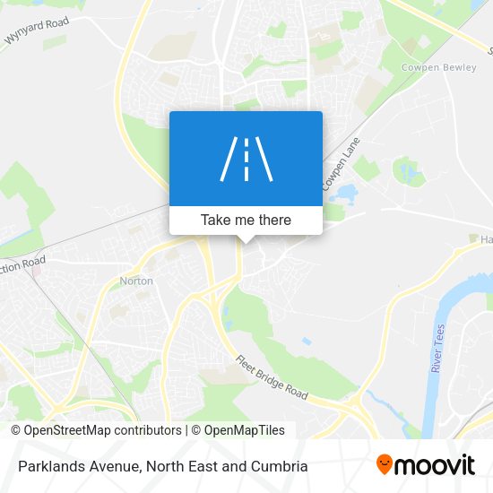 Parklands Avenue map