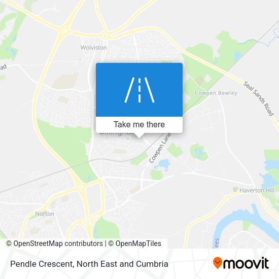 Pendle Crescent map