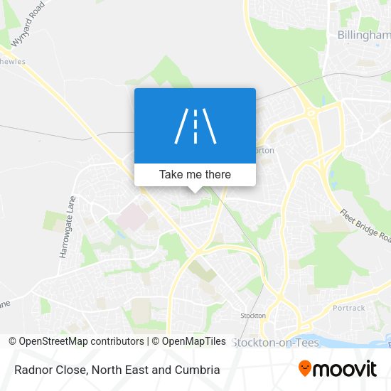 Radnor Close map