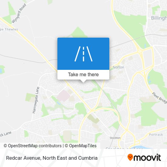 Redcar Avenue map
