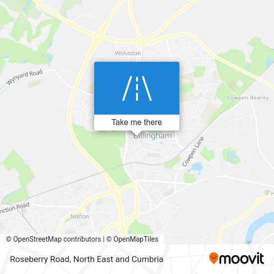 Roseberry Road map