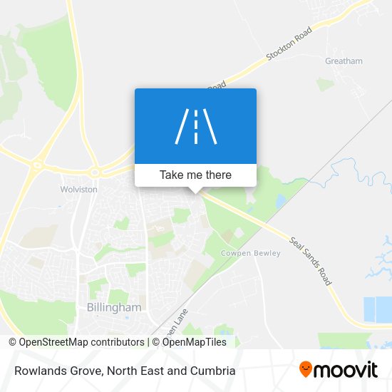 Rowlands Grove map