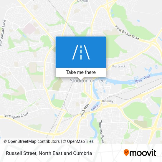 Russell Street map