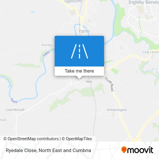 Ryedale Close map