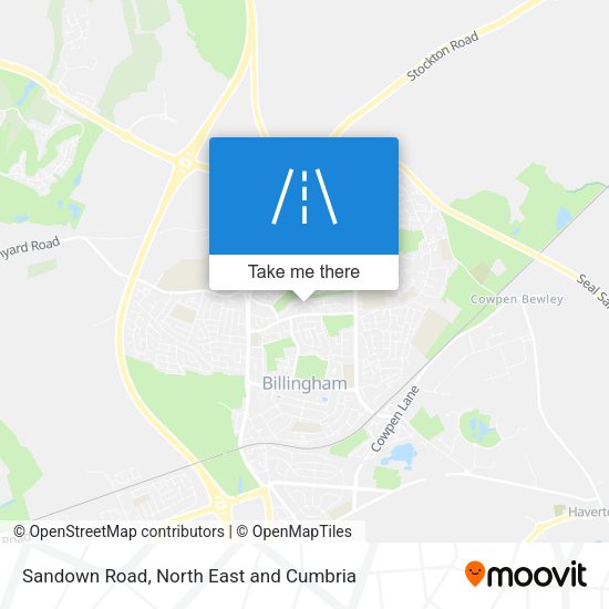 Sandown Road map