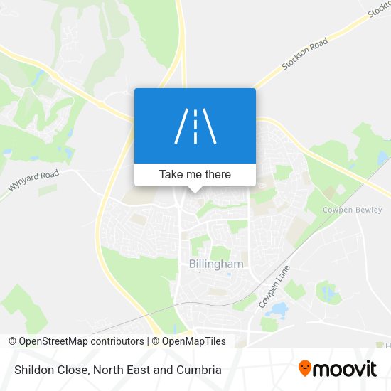 Shildon Close map