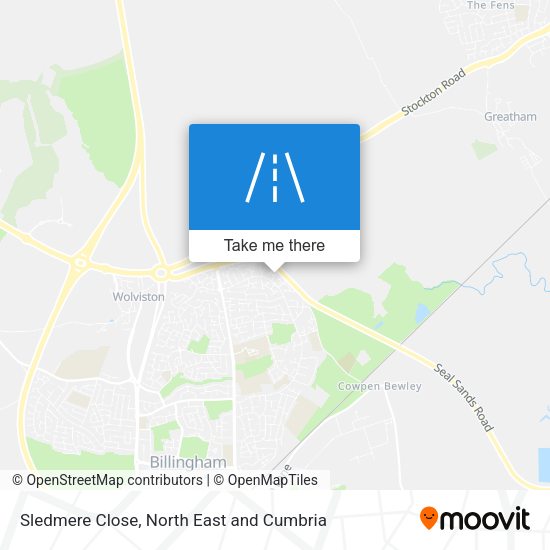 Sledmere Close map