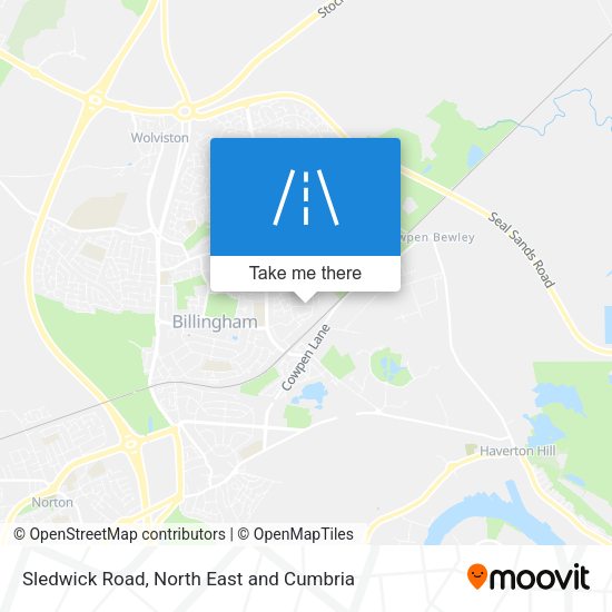 Sledwick Road map