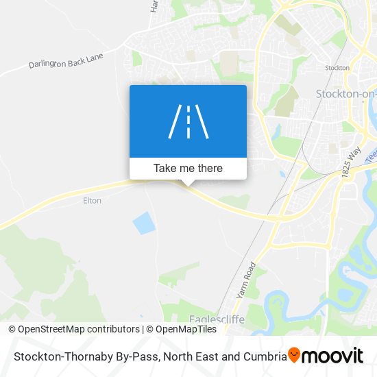 Stockton-Thornaby By-Pass map