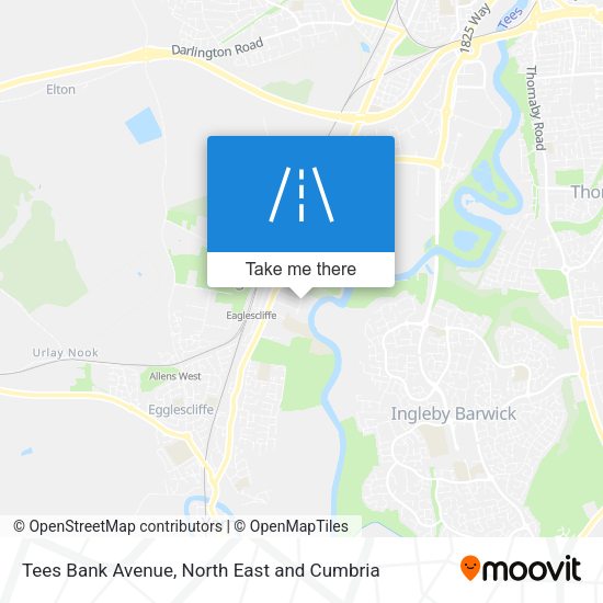 Tees Bank Avenue map