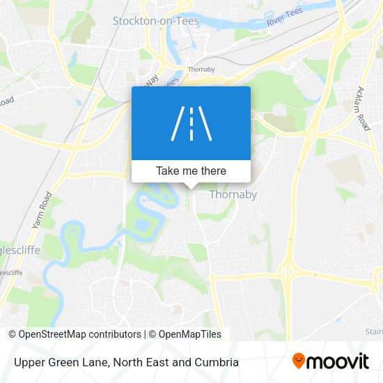 Upper Green Lane map