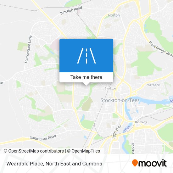 Weardale Place map