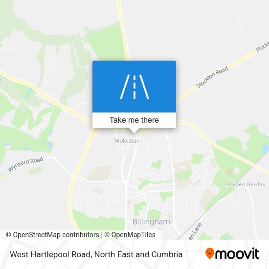 West Hartlepool Road map