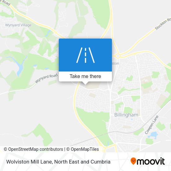 Wolviston Mill Lane map