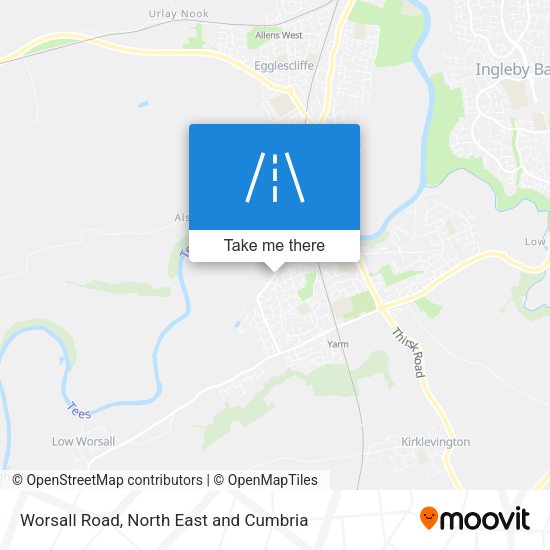 Worsall Road map