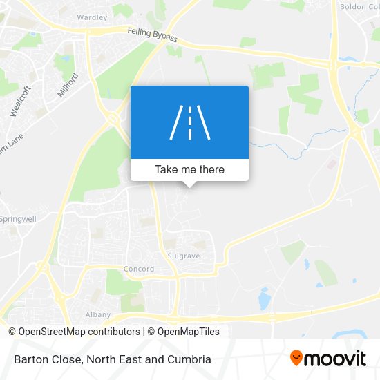 Barton Close map