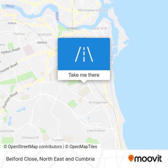 Belford Close map