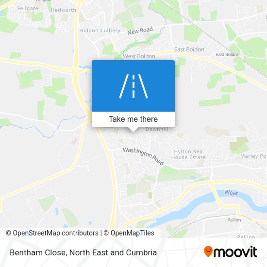 Bentham Close map