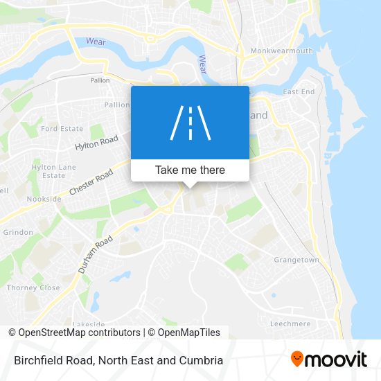 Birchfield Road map
