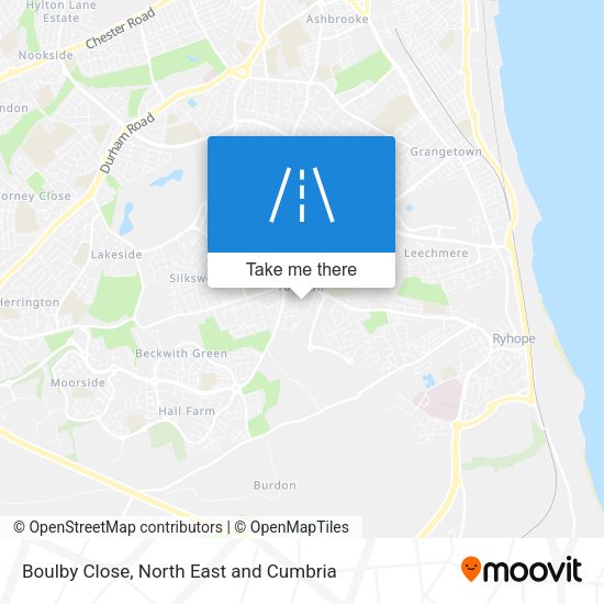 Boulby Close map