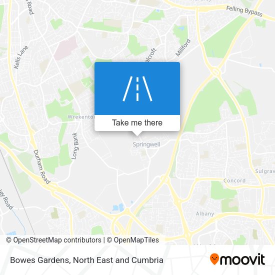 Bowes Gardens map