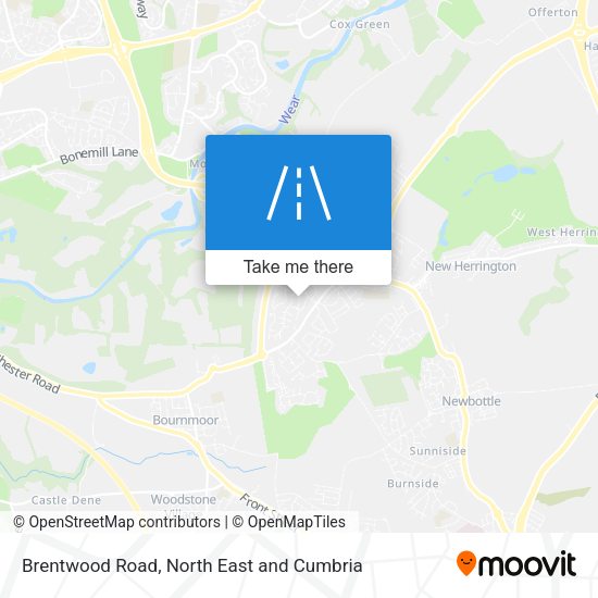 Brentwood Road map