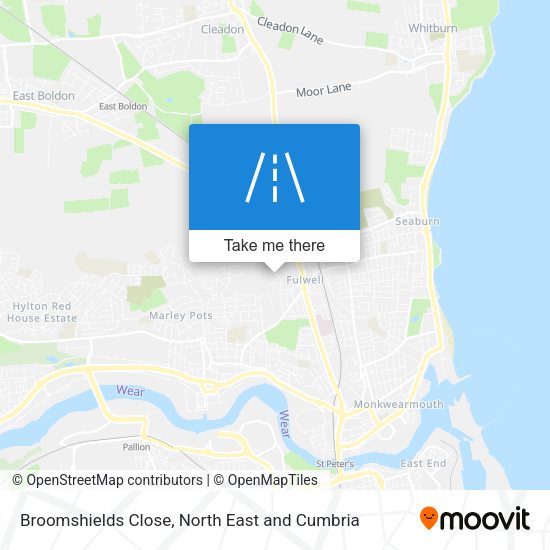 Broomshields Close map