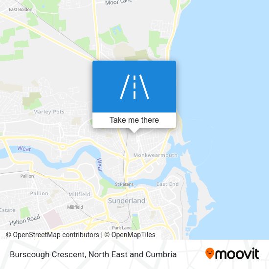 Burscough Crescent map