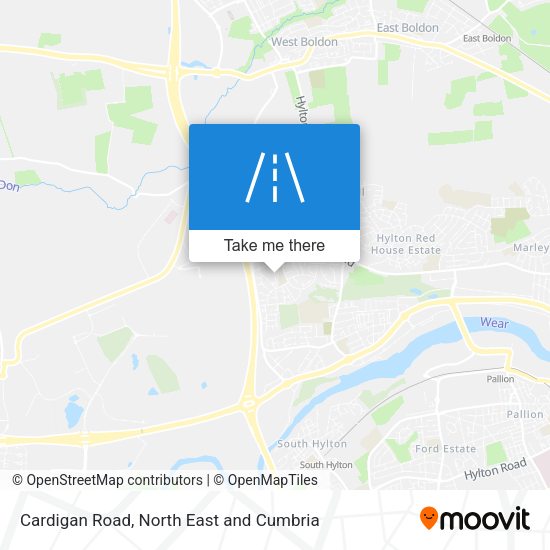 Cardigan Road map