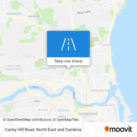 How to get to Carley Hill Road in Sunderland by Bus, Underground ...