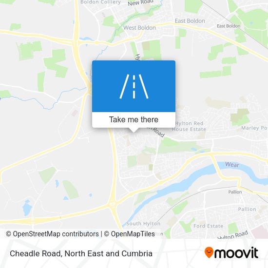 Cheadle Road map