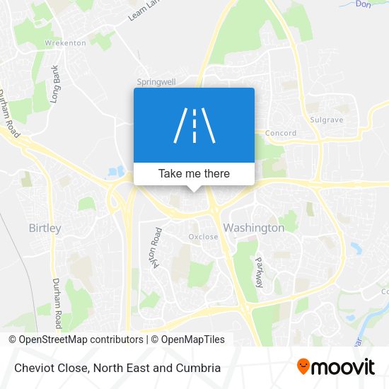 Cheviot Close map