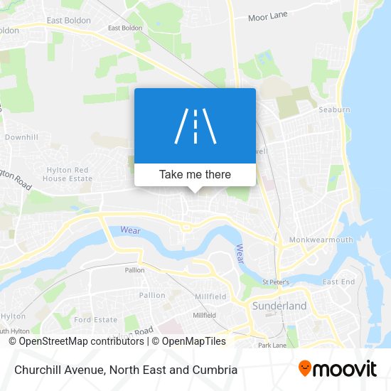 Churchill Avenue map