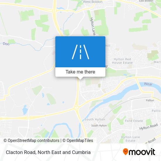 Clacton Road map