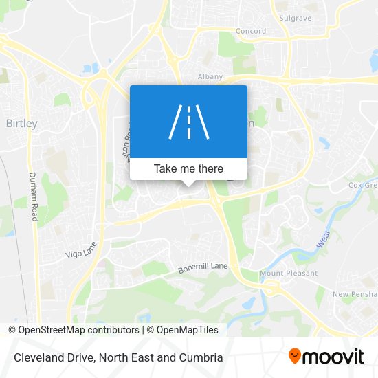 Cleveland Drive map