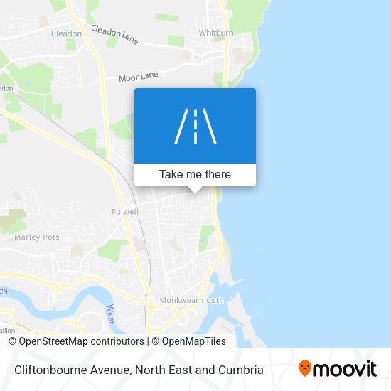 Cliftonbourne Avenue map