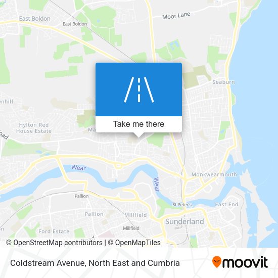 Coldstream Avenue map