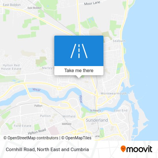 Cornhill Road map