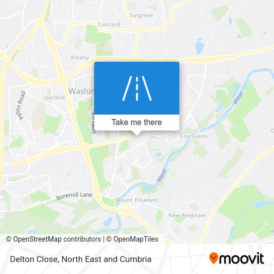 Delton Close map