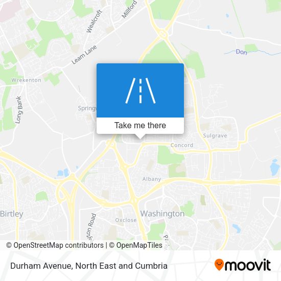 Durham Avenue map