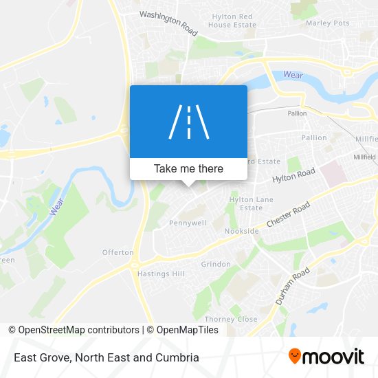East Grove map