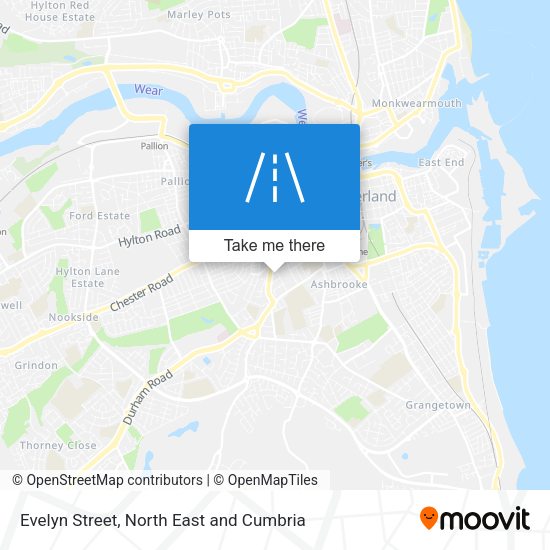 Evelyn Street map