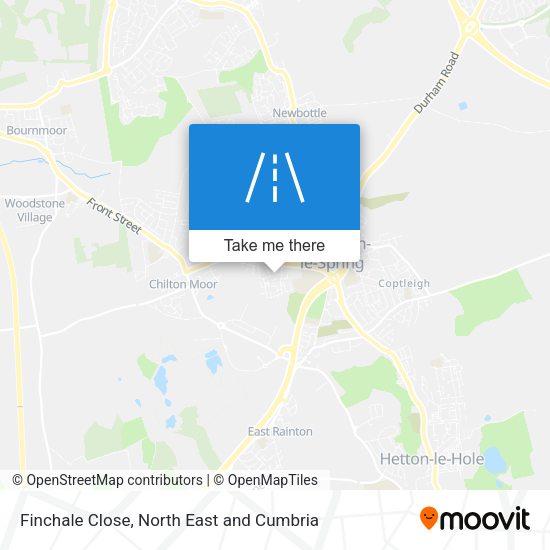 Finchale Close map