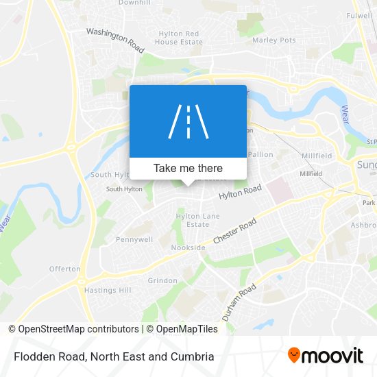 Flodden Road map