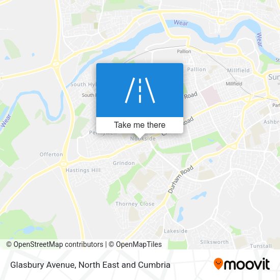 Glasbury Avenue map