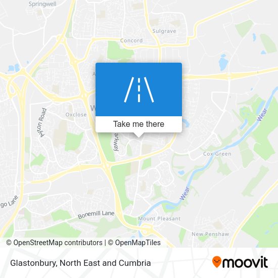 Glastonbury map