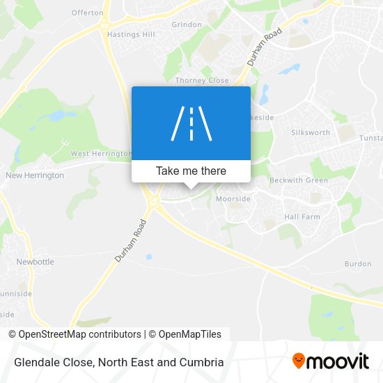 Glendale Close map