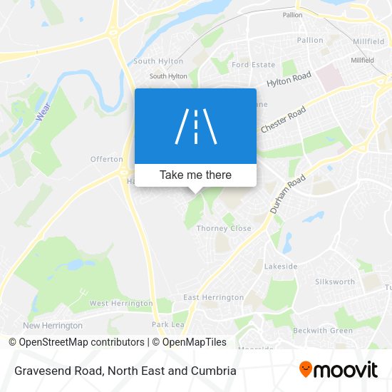 Gravesend Road map
